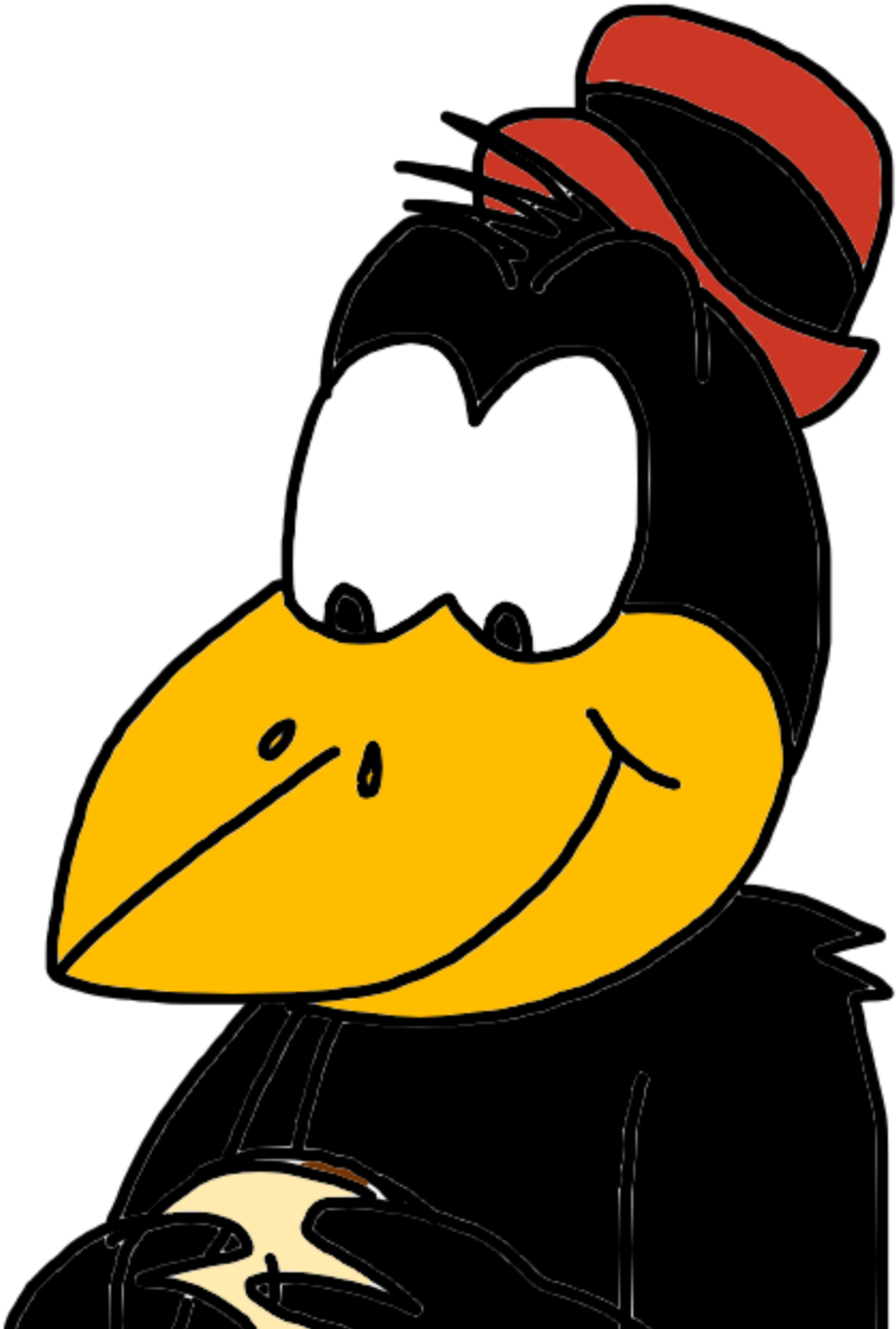 Crow Eating Burger By Marcospower1996 Crow Eating Burger - Cartoon (1600x1600)
