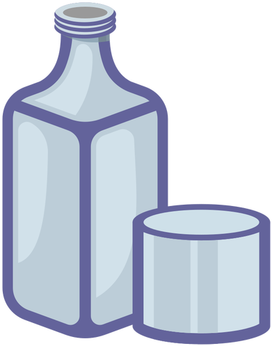 Bottle And Glass Vector Image - Vector Graphics (480x500)