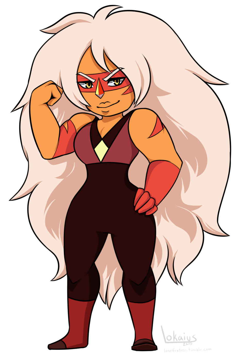 Jasper By Gengarchimmy - Steven Universe Chibi Jasper (990x1424)