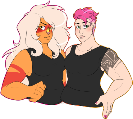 Zarya Overwatch Jasper Steven Universe Morningstarcosplay - Cartoon (500x416)
