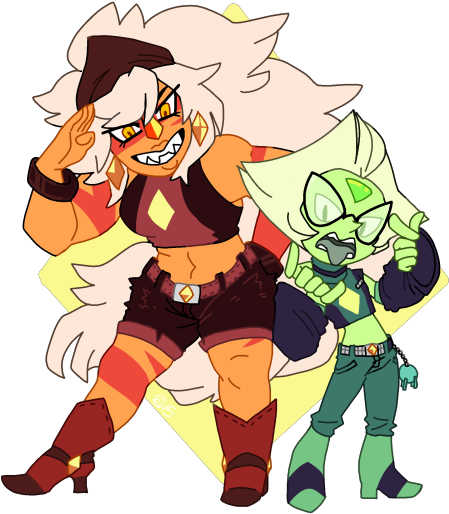 Jasper Steven Universe Peridot I Did These In Between - Steven Universe Jasper Outfits (500x553)