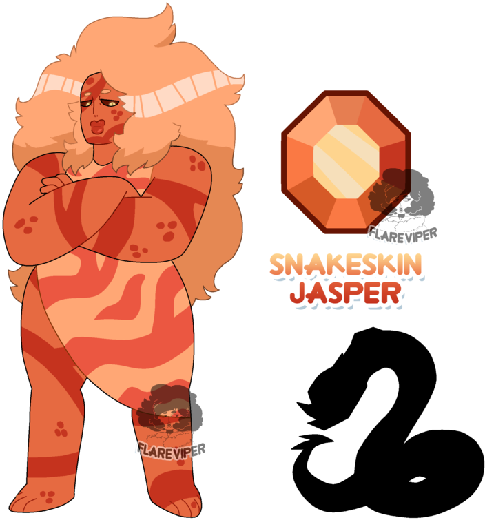 Snakeskin Jasper By Flareviper - Snakeskin Jasper Steven Universe Oc (800x773)
