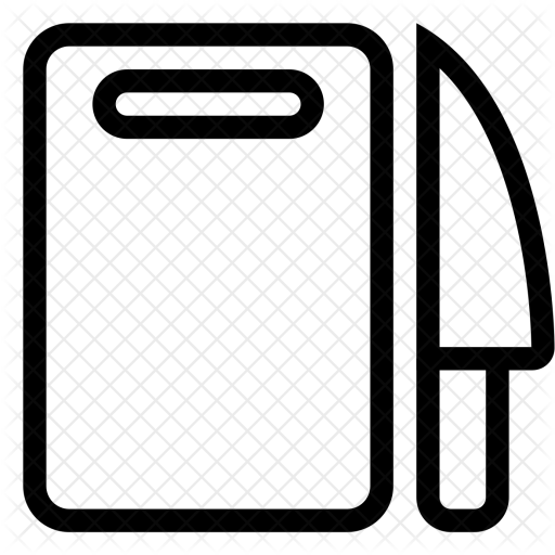 Kitchen, Cutting, Board, Knife, Cook, Preparation Icon - Chopping Board Icon Transparent Background (512x512)