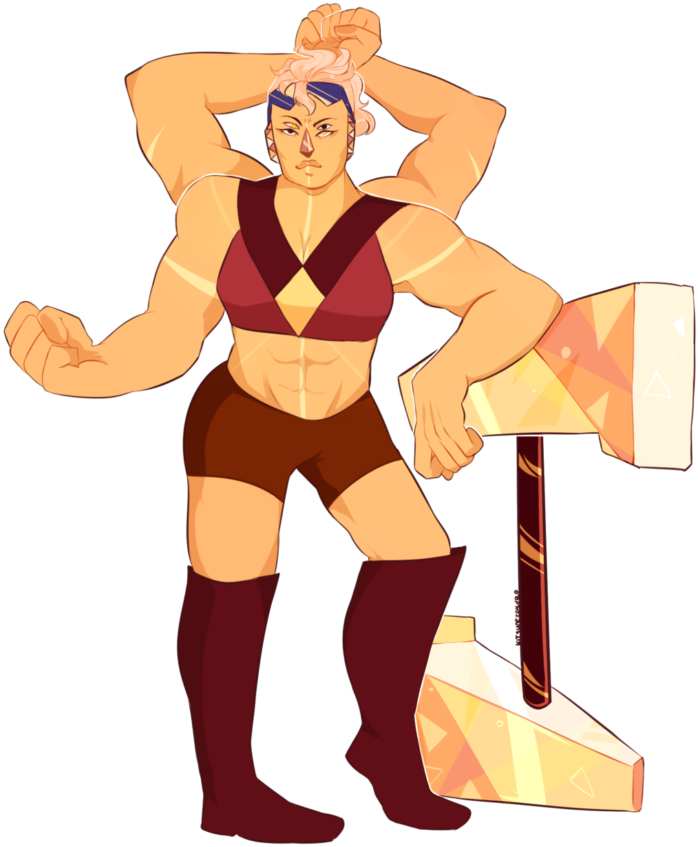 Fusion Friday - Steven Universe Topaz And Jasper (1024x1283)