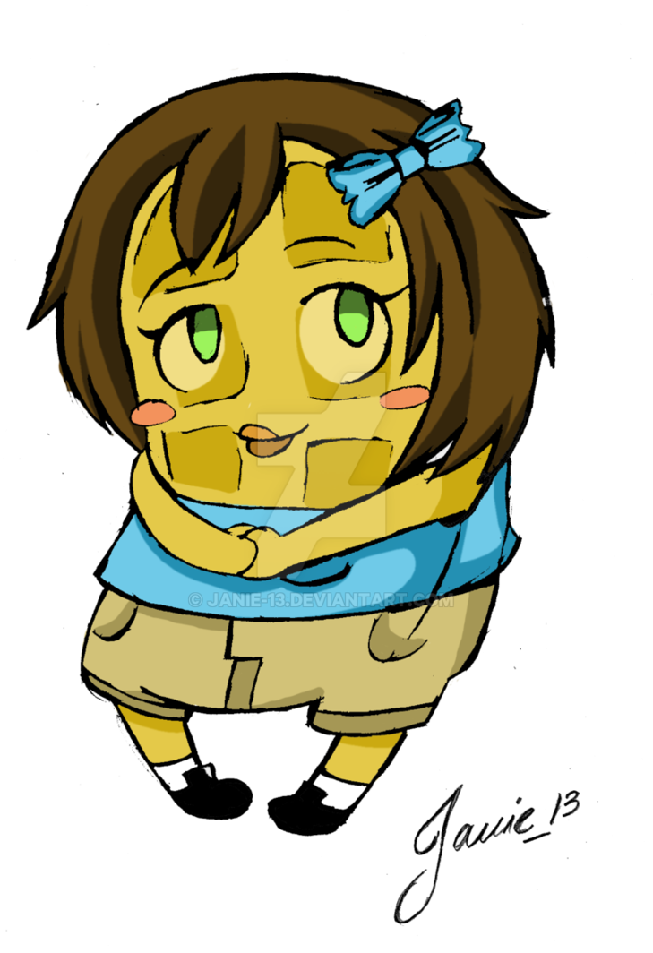 Waffle Girl By Janie-13 - Cartoon (740x1080)