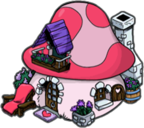 Smurf Smurfette Mountain Home - Smurfs Home Png (480x427)