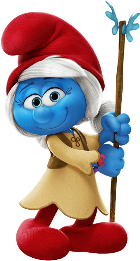 Smurf Png - Clumsy Lost Village Smurf Png (525x900)