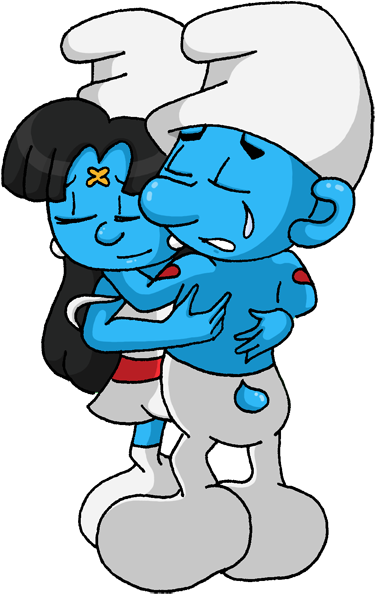 Crying Smurf Png (425x629)