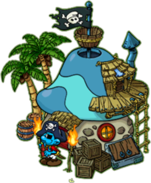 Pirate Smurf - Smurfs Village Pirate Smurf (532x642)