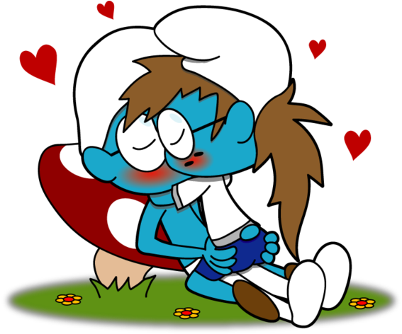 Smurf Love By Sageroot On Deviantart - Smurf Love Png (600x487)