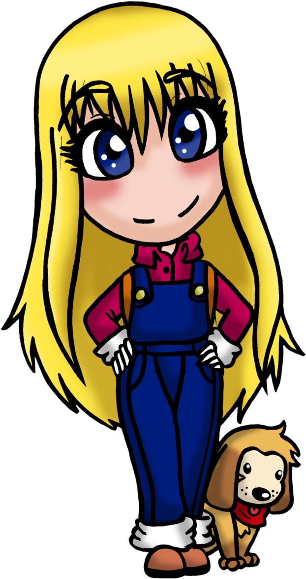 Harvest Moon- Claire By Angelcou - Cartoon (672x1189)