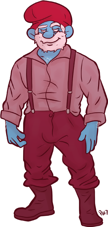 Big Papa Smurf By Smurfwizard On Deviantart - Papa Smurf (454x800)