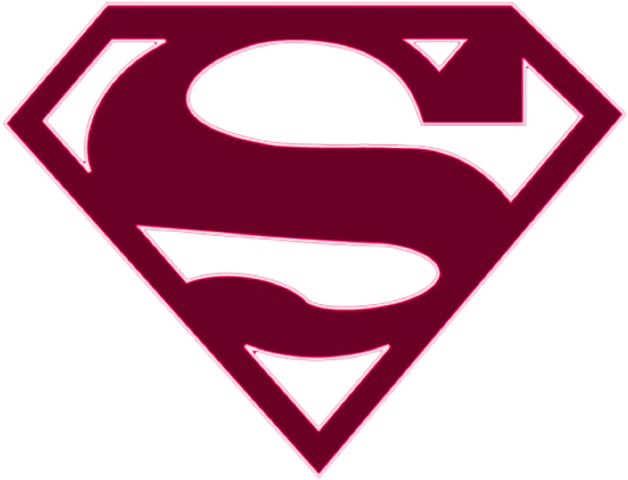 Superwoman Supergirl Sticker Dailysticker Picsart - Superman Symbol Black And White (1024x1024)