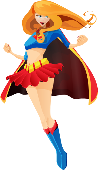 Couleur De Votre Mur - Superhero Girl In Png (374x569)