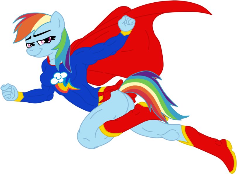 Super Rainbow Dash On Patrol Vector By Natter45 - Cartoon (900x683)