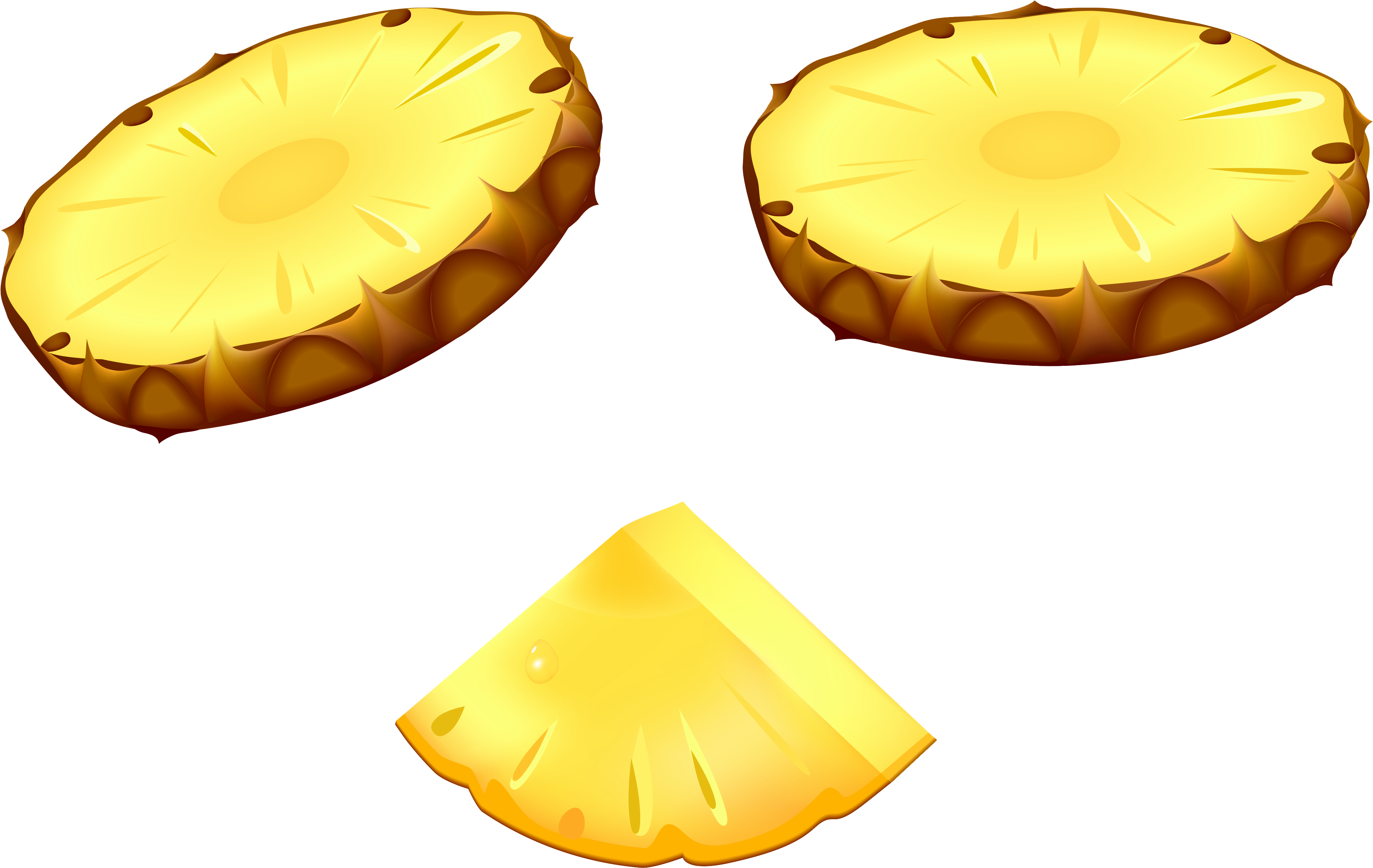 Pineapple Slices Png Vector Clipart Image - Pineapple Slice Clipart Png (4320x2799)