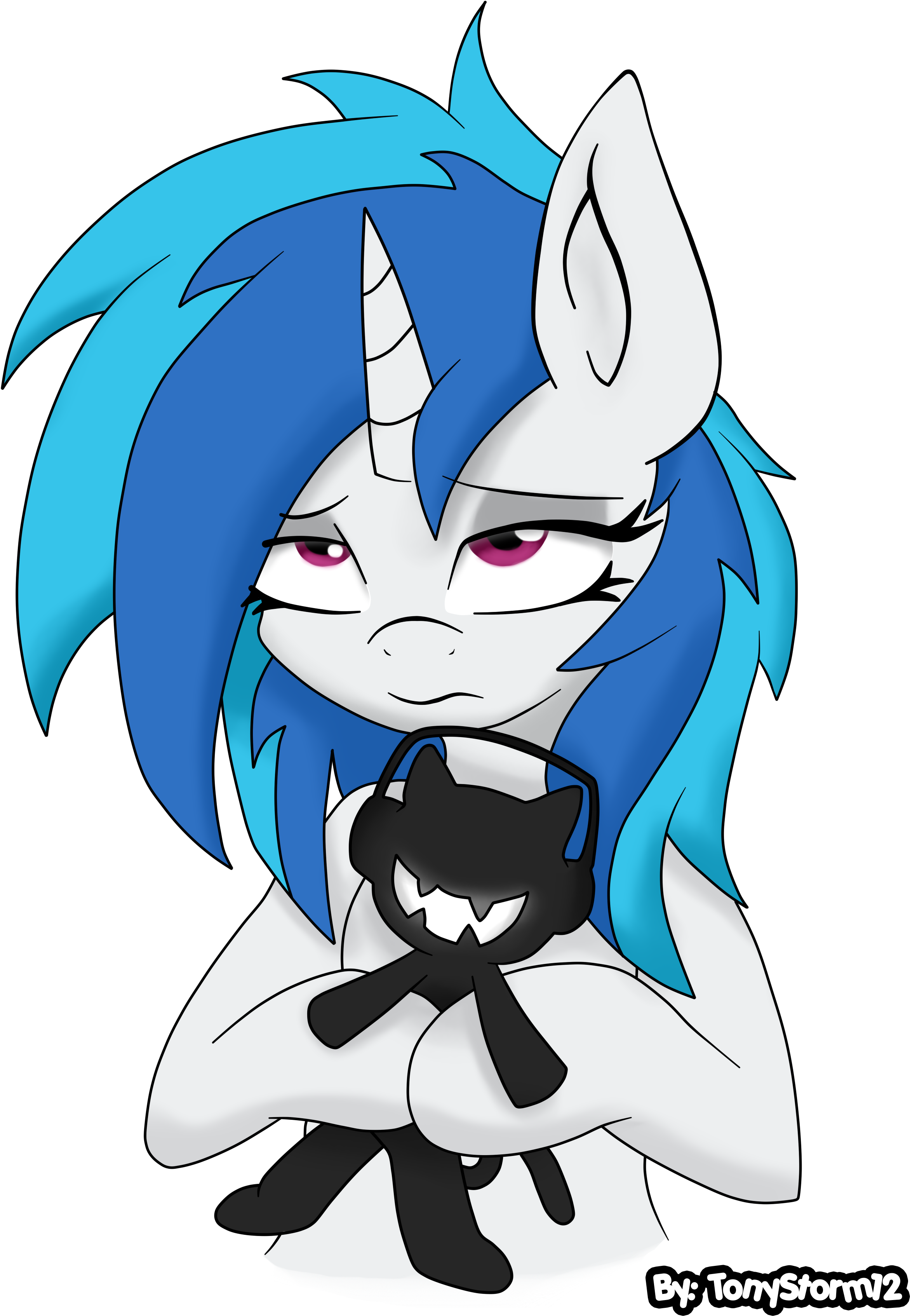 Vinyl Scratch Monstercat Plushie By Tonystorm12 Vinyl - Digital Art (3825x3614)