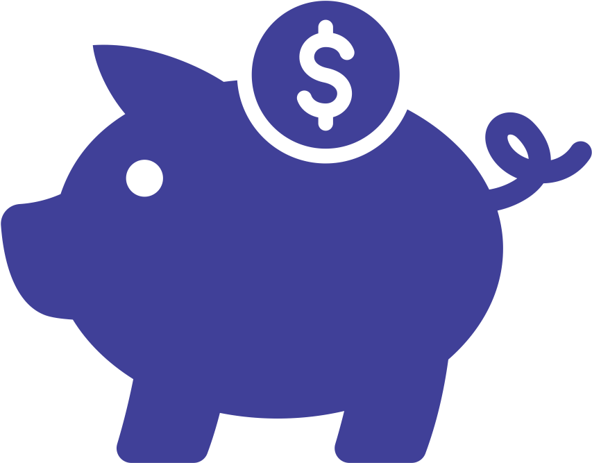Piggy Bank Saving Money Insurance - Blue Piggy Bank Icon (898x898)
