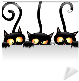 Funny Cats Cartoon With Panel-gatti Buffi Con Pannello - 3 Cartoon Cats (400x400)