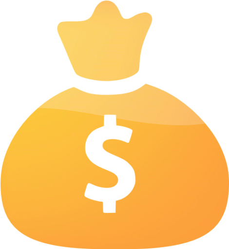 Web 2 Orange 2 Money Bag Icon - Money Bag Icon Png (512x512)