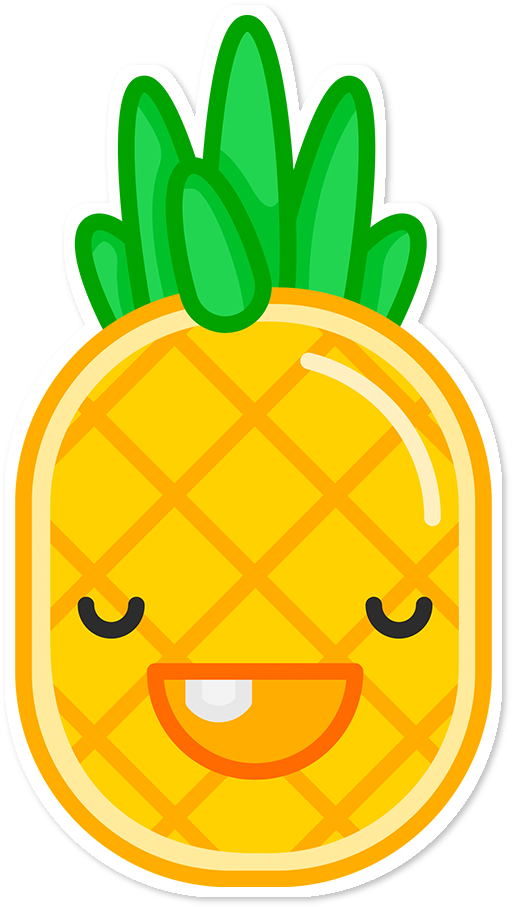 Adesivo Toothless Pineapple De Pedro Tonelona - Desenho De Frutas Em Png (962x962)