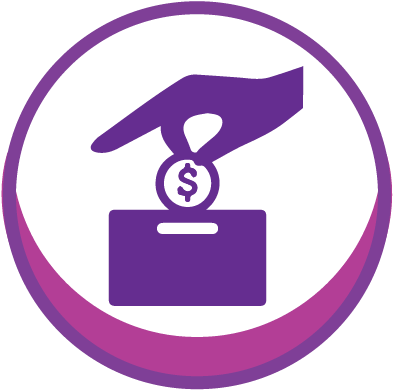 Graphic Of Hand Putting Money In A Donation Box - Donate Icon Red Png (400x400)