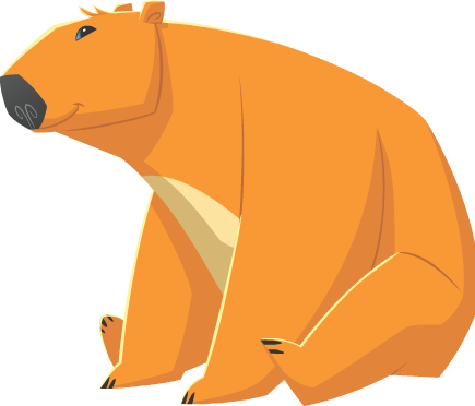 Orange Polar Bear - Animal Jam Polar Bear (435x372)
