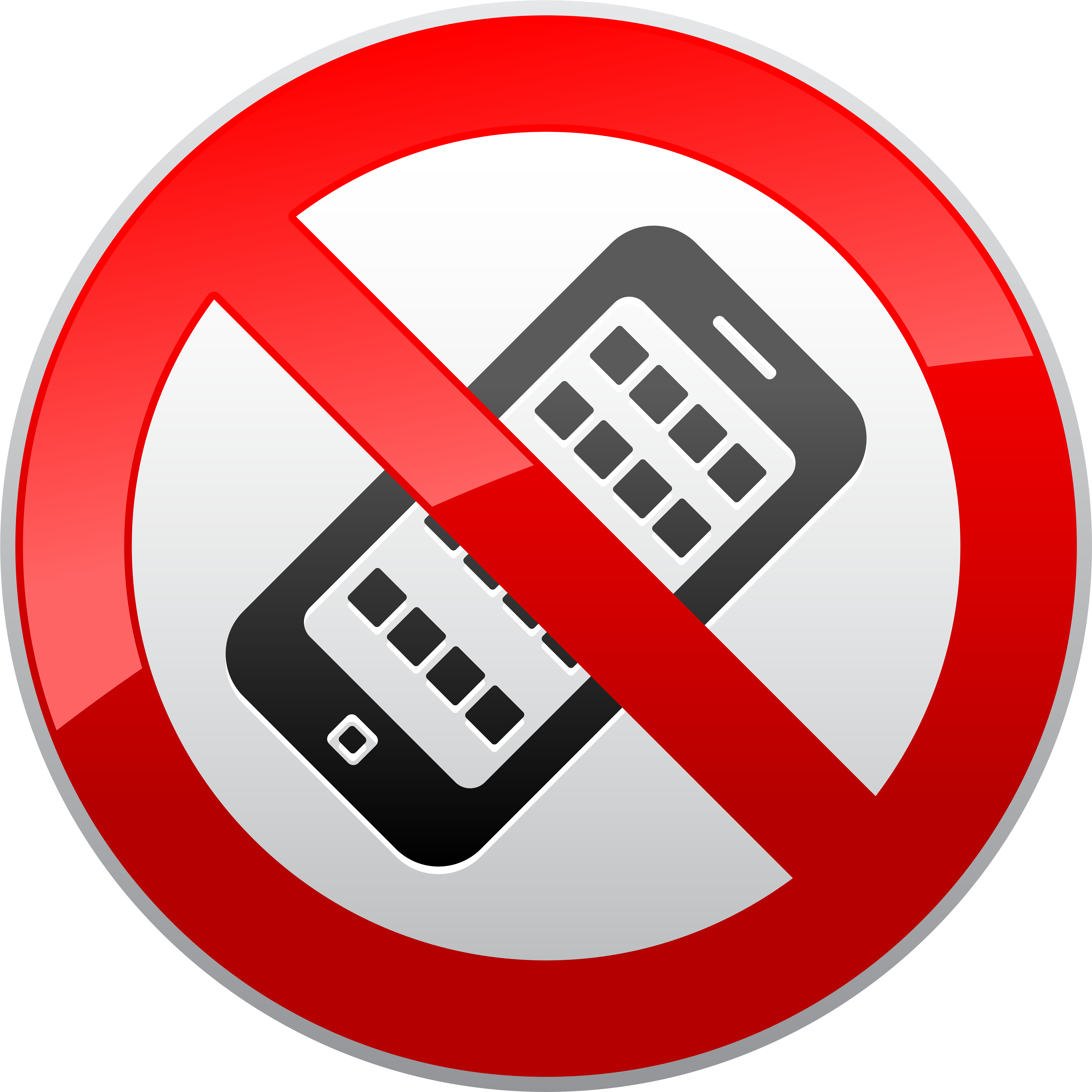 No Activated Mobile Phones Prohibition Sign Png Clipart - Fora Da Area De Cobertura (5000x5000)