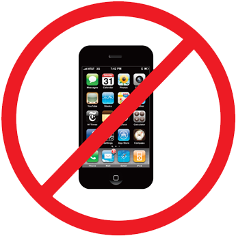 No Cell Phone - Don T Use Your Cell Phone (350x378)