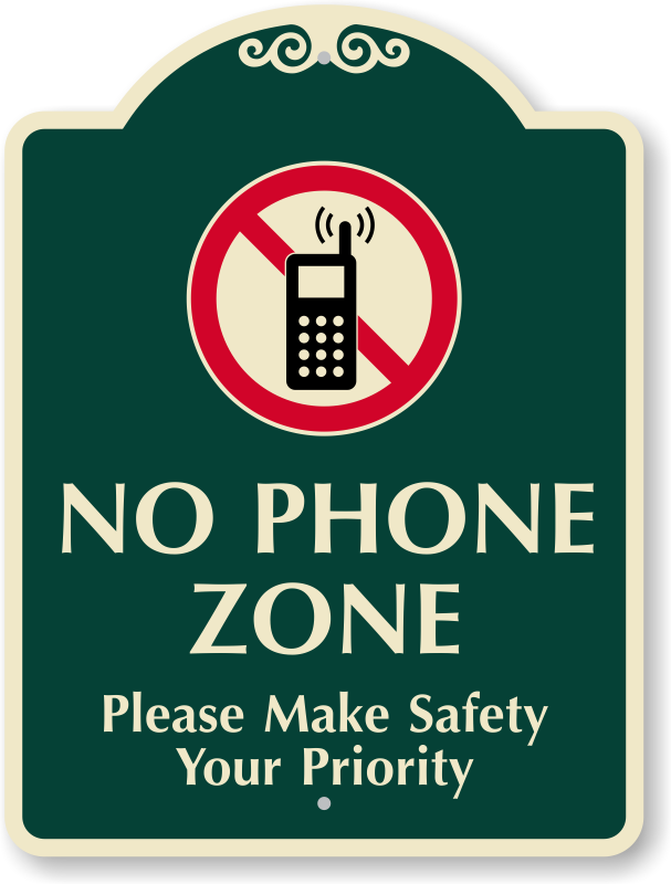 Please Make Safety Your Priority No Cellphone Sign - No Delivery Trucks Sign (607x800)