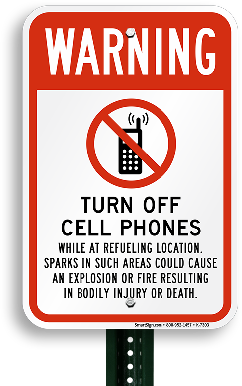 No Cell Phone Sign - Smartsign Drivers No Texting Talking Exceptions Aluminum (800x800)