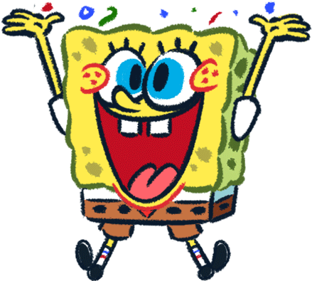 Imagination Spongebob Tumblr For Kids - Spongebob Gif Transparent Background (500x500)
