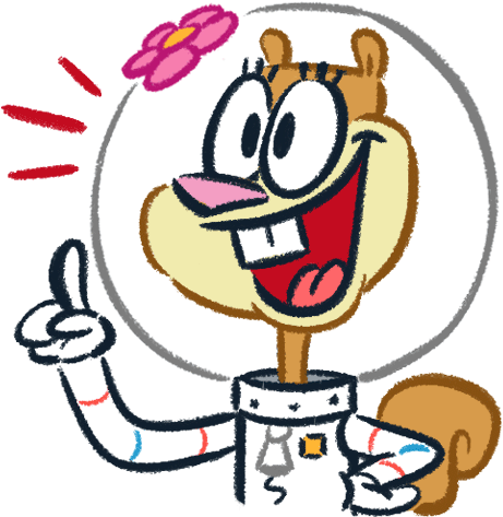 Spongebob Squarepants Wallpaper Called Sandy Sticker - Spongebob Squarepants (500x500)