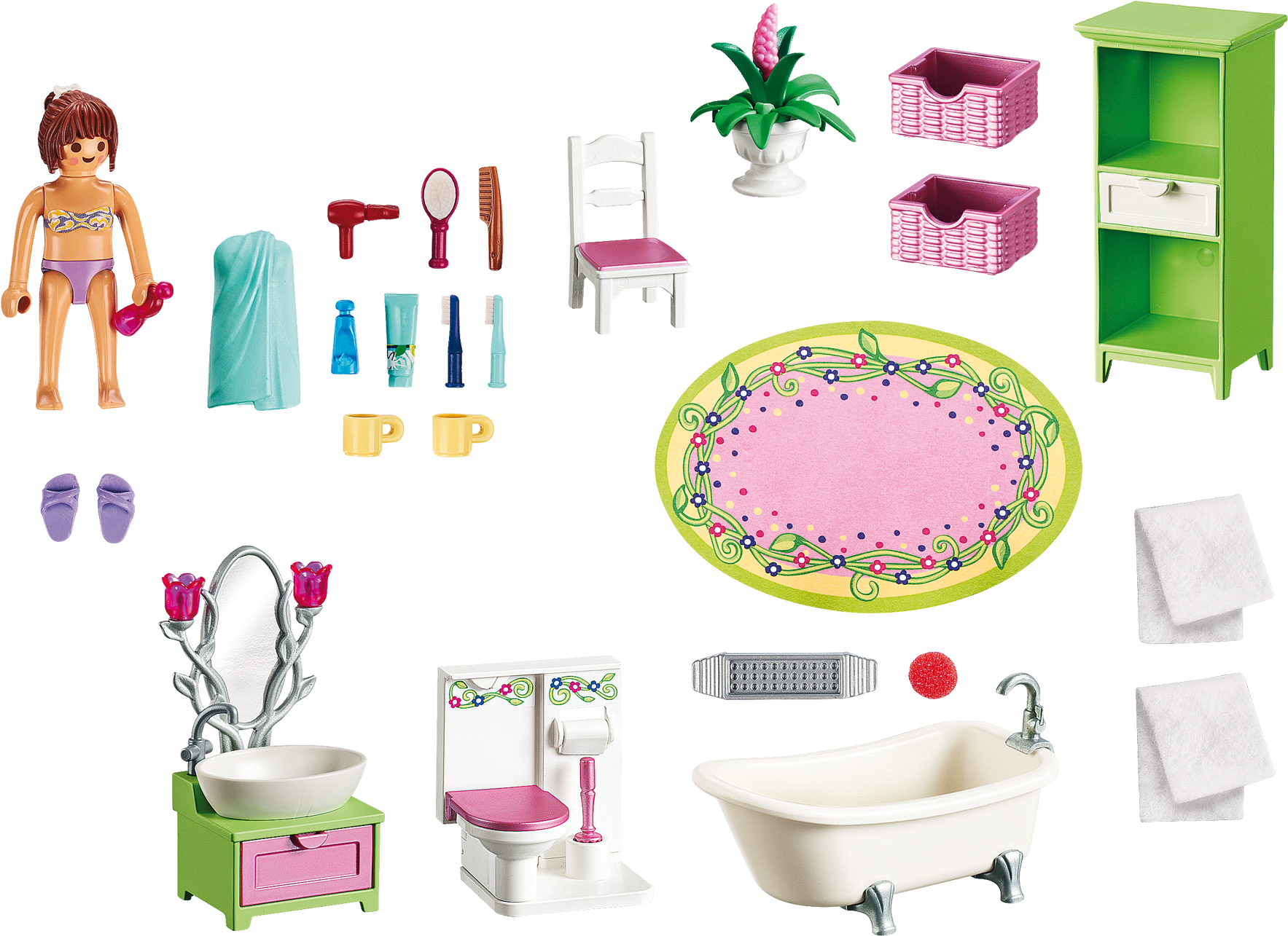 Http - //media - Playmobil - Com/i/playmobil/5307 Product - Playmobil 5307 Vintage Bathroom Doll House (2000x1400)