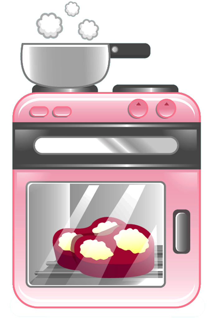 Doll Houses - Pink Stove Clipart (678x1024)