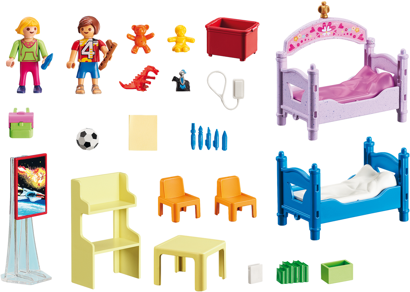 Kinderkamer Met Stapelbed - Playmobil 5306 (1600x1120)
