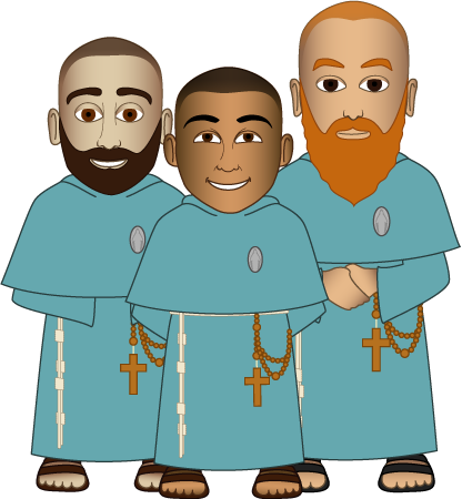 A Distinctive Aspect Of Their Blue-gray Habit Is The - Franciscans Clipart (416x450)