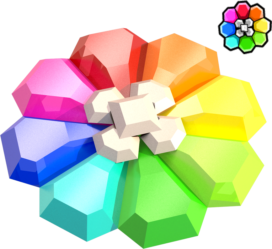 Portadorx 29 4 Rainbow Badge 3d By Portadorx - Pokemon Rainbow Badge (952x946)