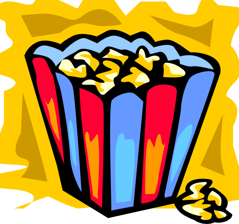 Snack Clipart - Popcorn Clipart Gif (765x717)