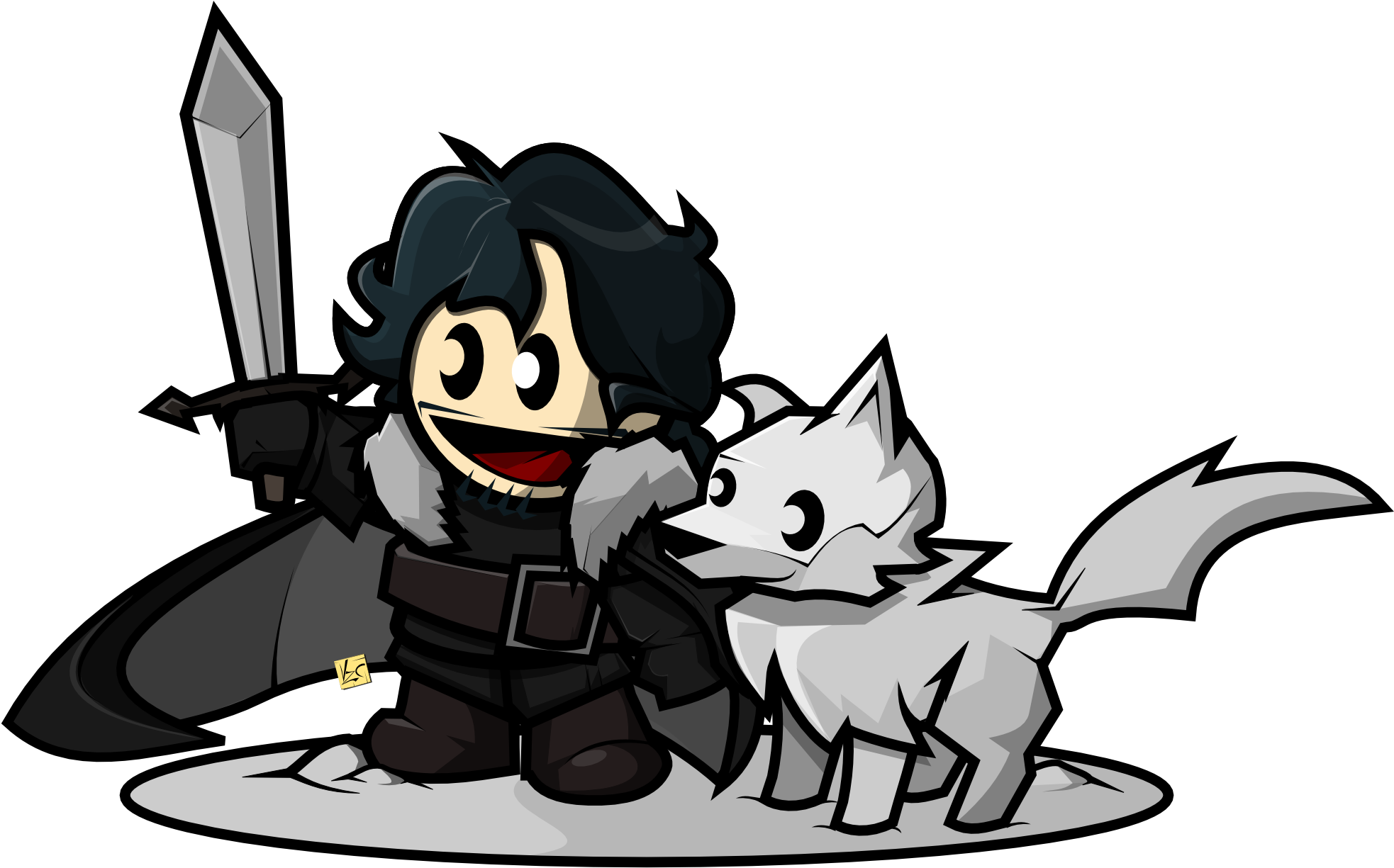 Jon Snow Clipart - Game Of Thrones Dibujo (1983x1242)
