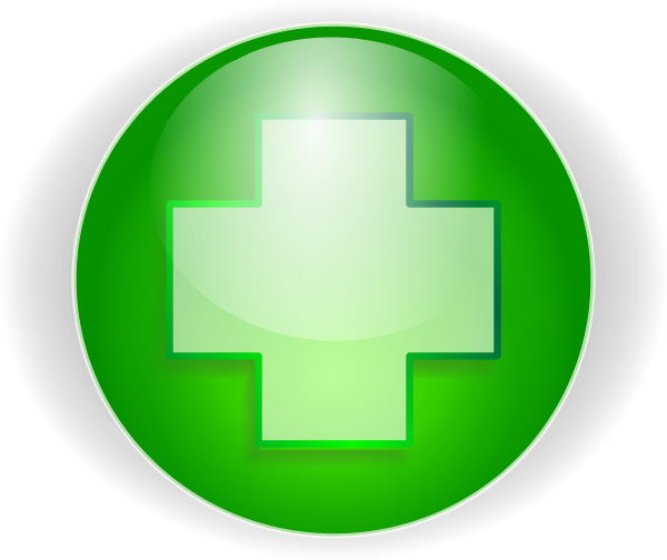 Add Sign Cliparts - Green Cross (600x504)