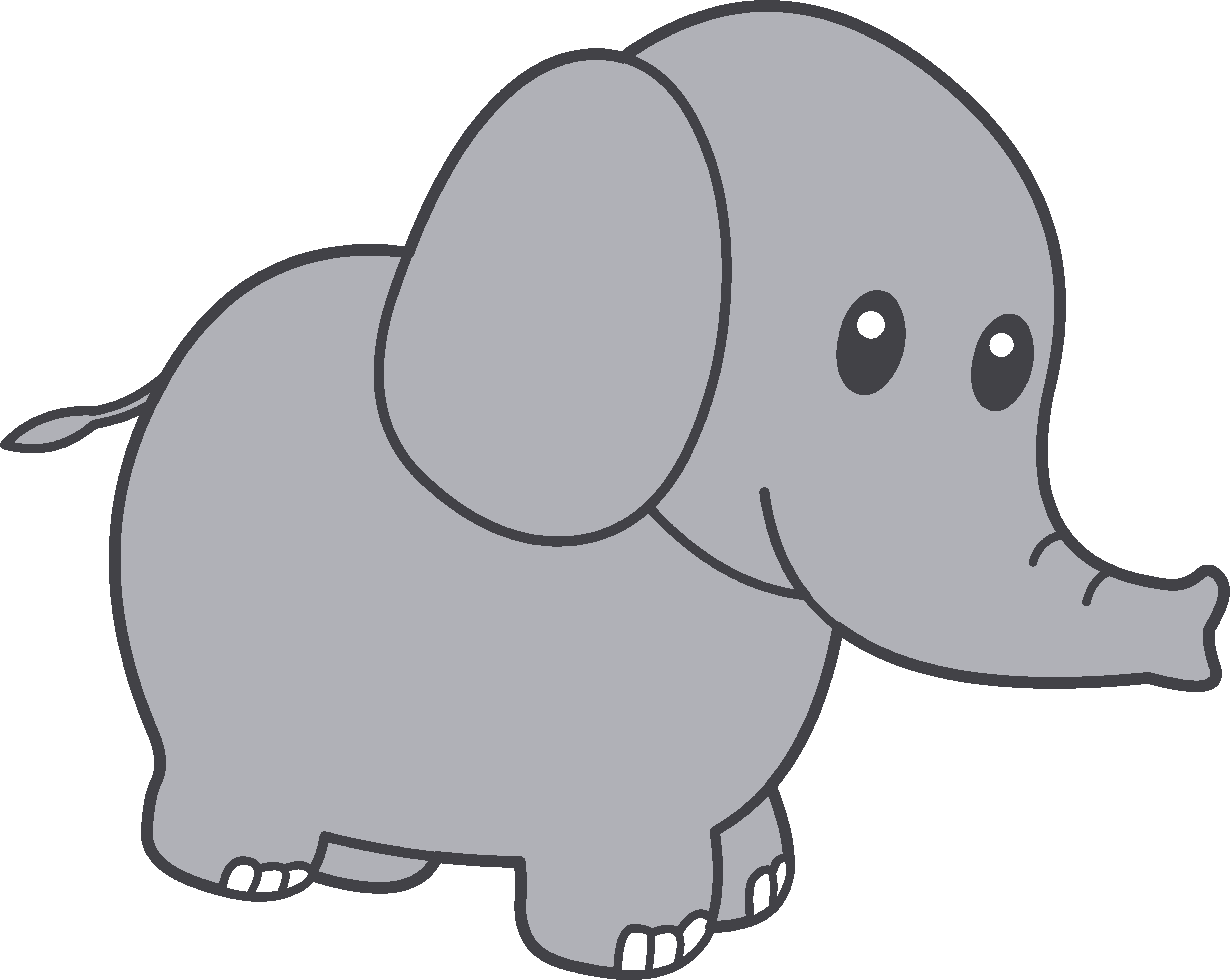 Clipart Elephant - Cute Elephant Clipart (6062x4830)