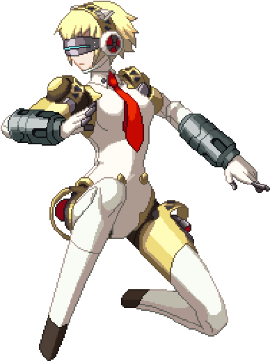 Best Part About New 2d Games Are The Sprite Gifs - Persona 4 Arena Aigis Sprites (400x526)