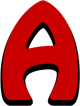 Alphabetical Comic Capital Letters In Red Script Font - Script Typeface (417x406)