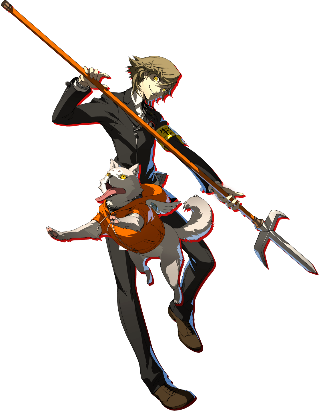 Shadow Ken And Koromaru P4au Character Artwork - 天田 乾 P4u2 (1116x1436)