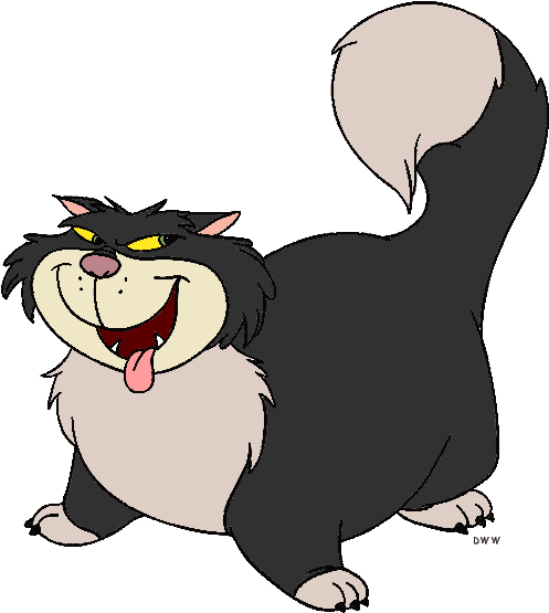 Lucifer Cat Clipart - Lucifer Gato Da Cinderela (510x594)