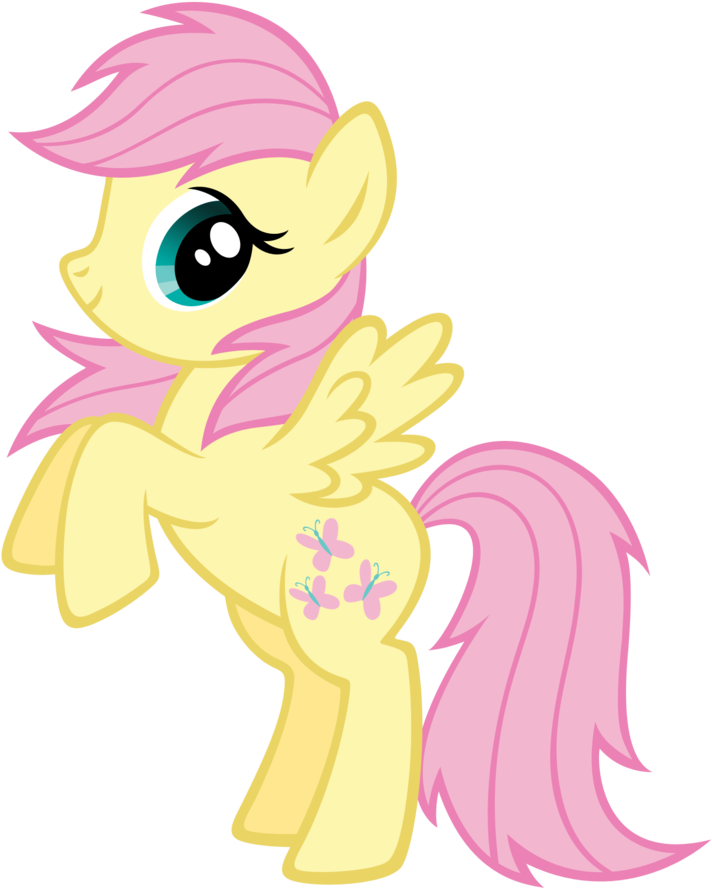 Fluttershy Bb Fim Colors Vexel By Durpy - Rainbow Dash Pony (836x956)