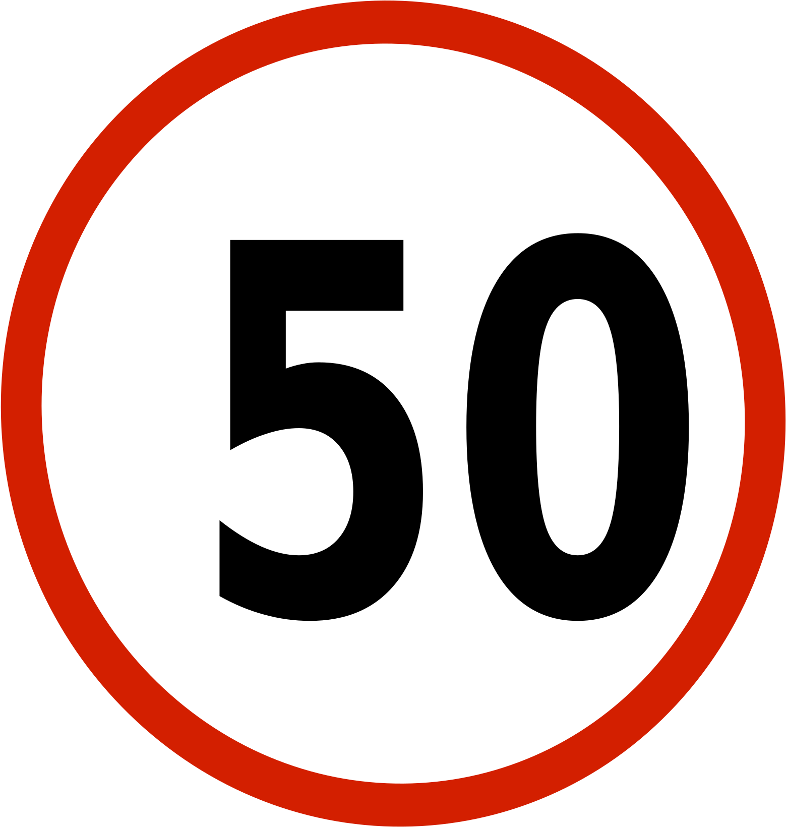 Road Sign - Speed Limit (2400x3394)