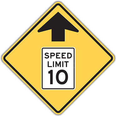 W3-5 Reduced Speed Limit Ahead - School Bus Stop Ahead Sign (400x400)