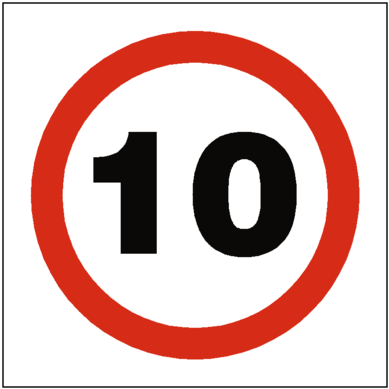 10 Mph Speed Sign - Miles Per Hour (480x480)